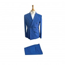 Anzug zweireiher mittelblau
