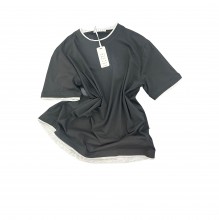 T-Shirt schwarz grau