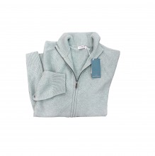 Strickjacke ice blue aus Wolle und Cashmere