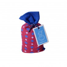 Strümpfe bordeaux blau Raute