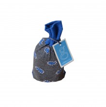 Strümpfe grau blau paisley