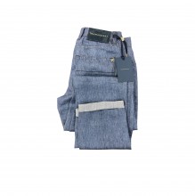 Leinenhose mittelblau