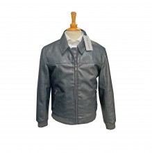 Blouson aus Kunstleder schwarz